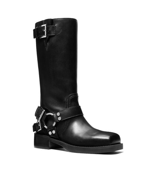 MICHAEL Michael Kors Black Crosby Moto Boots