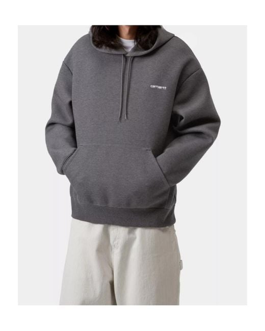 Carhartt Gray Hooded Alda Sweatshirt for men