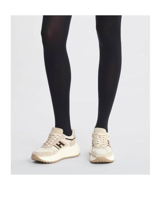 Hogan Natural Hi-Fi Lace-Up Sneakers