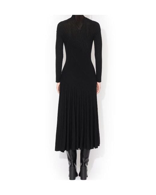 Alaïa Black Twisted Wool Dress