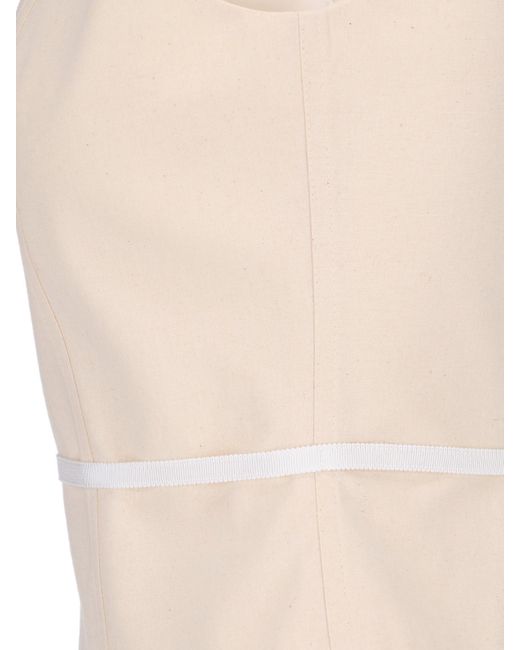 Moschino White High Neck Sleeveless Top