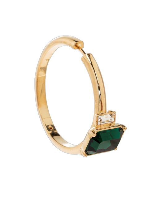 Moschino Metallic Embellished Hoop Earrings
