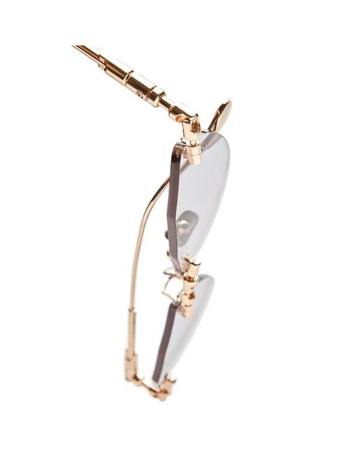 Kuboraum White Frameless Sunglasses for men