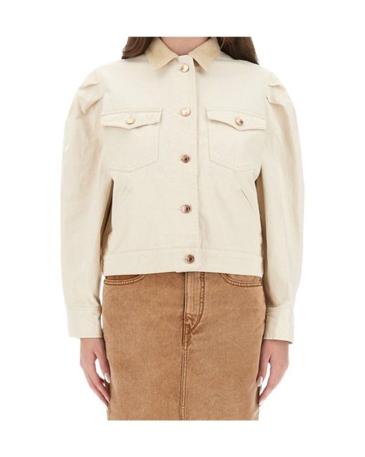 Isabel Marant Natural Long Sleeve Casual Jacket