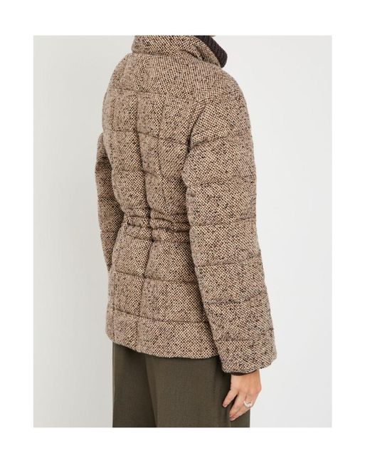 Moncler Brown Antigony Quilted Wool-Blend Jacket