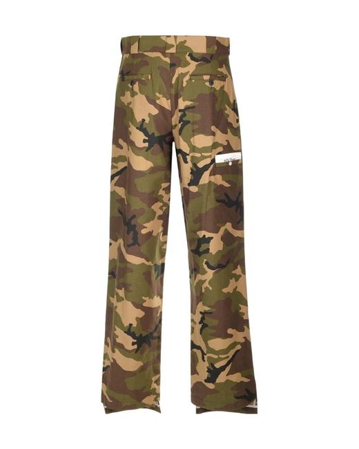 Palm Angels Metallic Camouflage Printed Pants for men