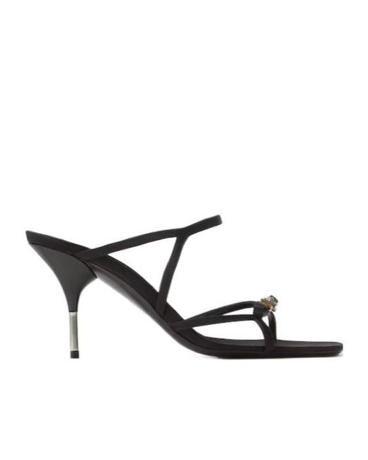 Versace White Nyx Satins Mules