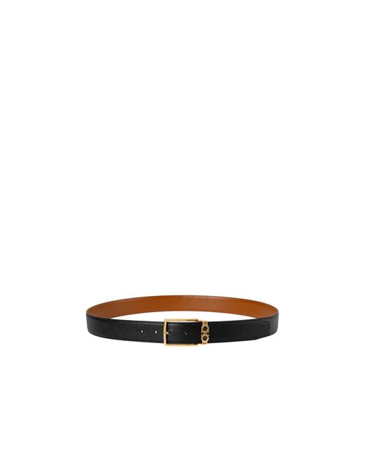 Ferragamo White Ferragamo Reversible Adjustable Belt for men