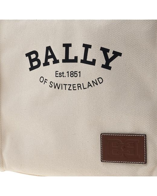 Bally White Logo Shoulder Bag