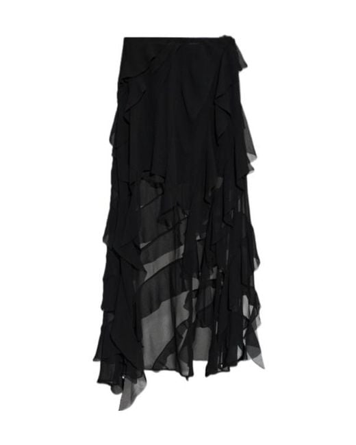 AllSaints Black Asymmetrical Skirt