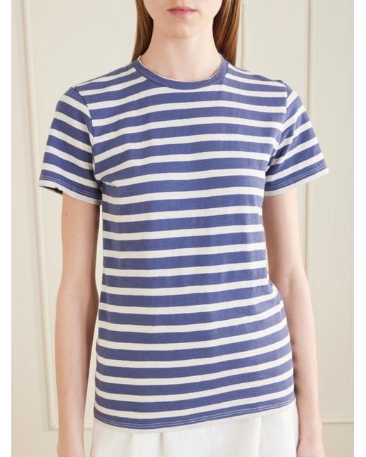 Nili Lotan Blue Lana Striped T-Shirt