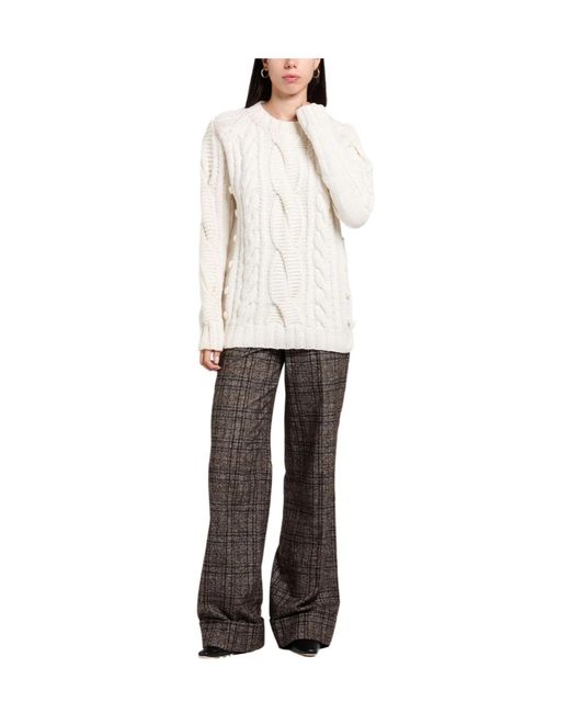Dolce & Gabbana White Solid-Color Cashmere Sweater