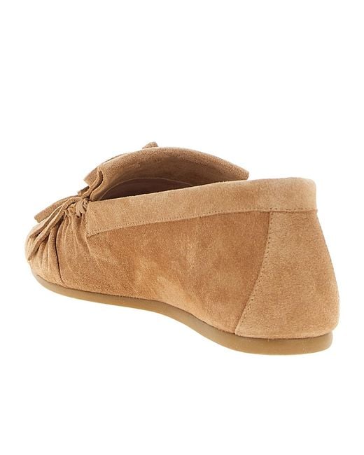 Stuart Weitzman Brown Flat Loafers
