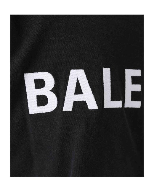 Balenciaga Black Logo Printed Crewneck T-Shirt for men
