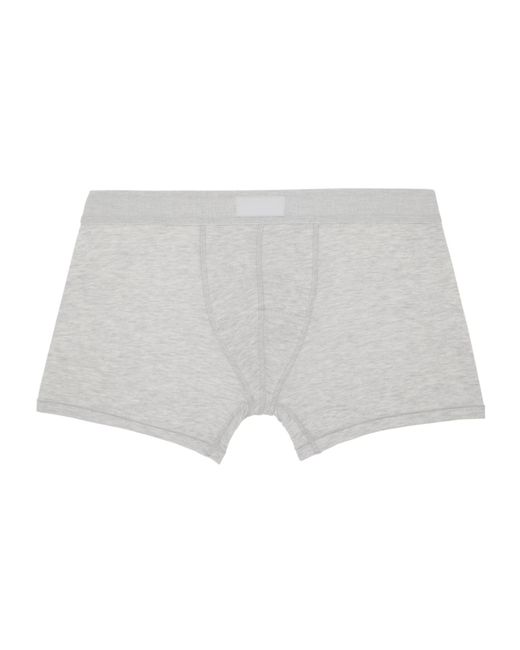 Skims Gray Logo Boxer Briefs Three-Pack for men