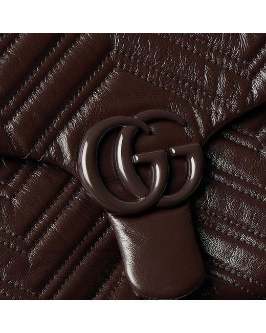 Gucci Brown Gg Marmont Medium Shoulder Bag