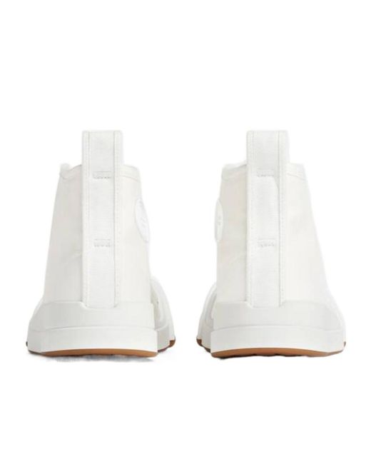 Bottega Veneta White Vulcan High-Top Casual Board Shoes