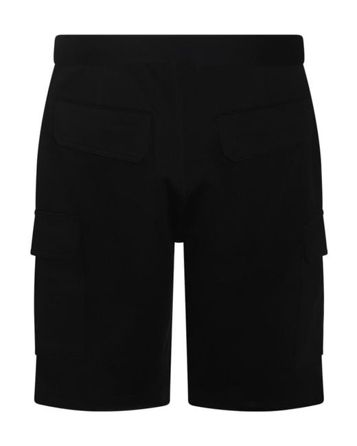 Brunello Cucinelli Black Pocket Detailed Cargo Shorts for men