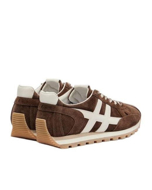 Hogan Brown Solid Color Suede Sneakers