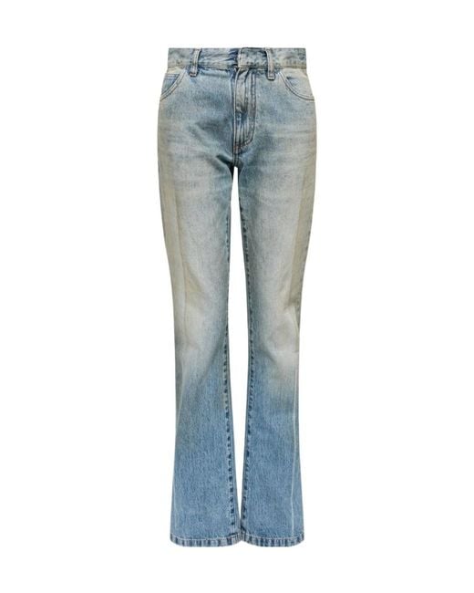 MM6 by Maison Margiela Blue Straight-Leg Jeans