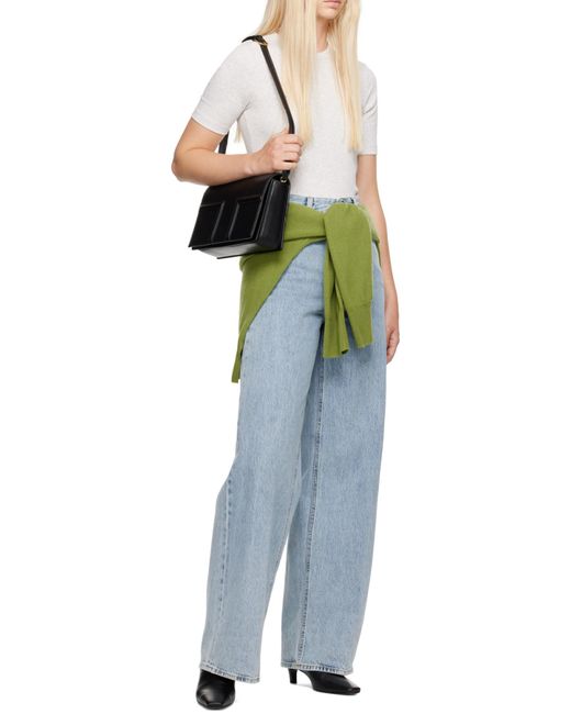 Totême Blue Totême High-Waisted Straight-Leg Jeans