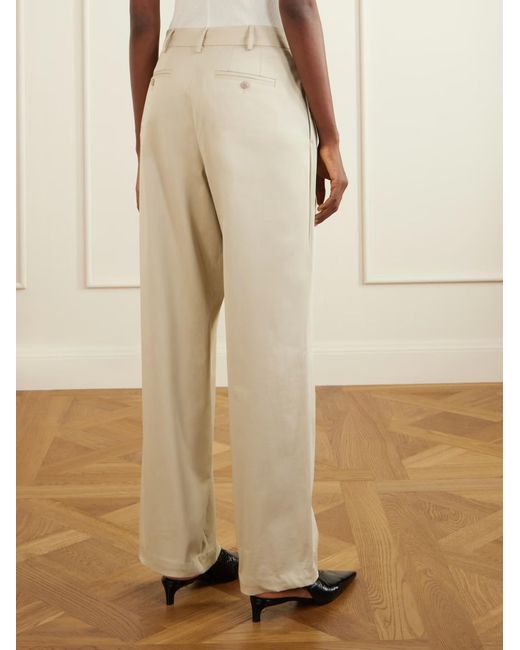 Frankie Shop White Norstrand Wide-Leg Casual Pants