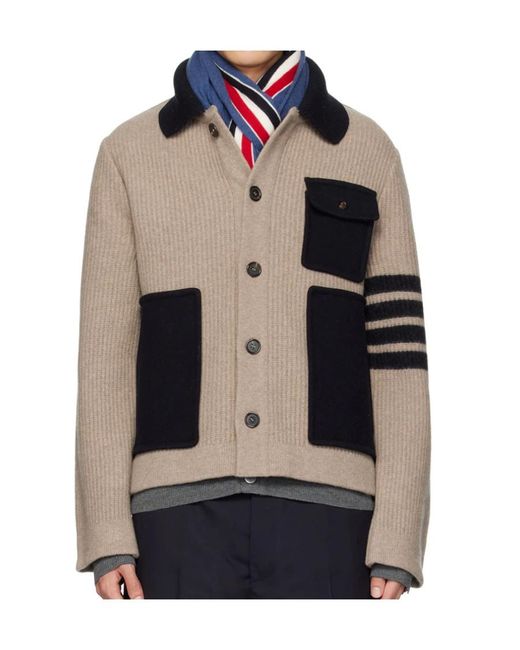 Thom Browne Blue Workmans Virgin-Wool Jacket for men