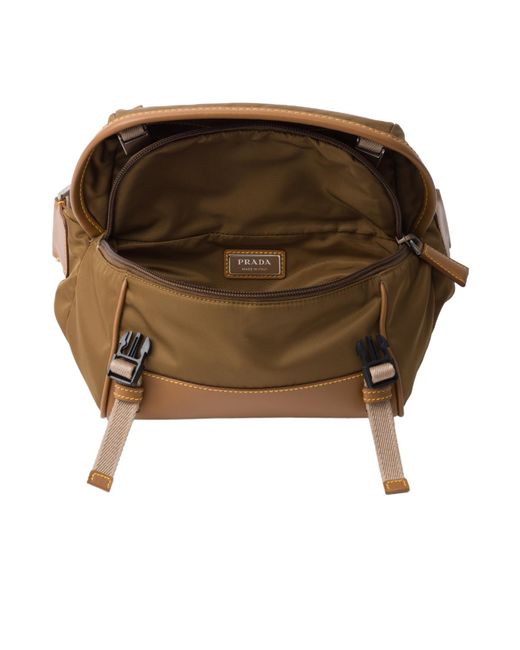 Prada Brown Re-Nylon Triangle-Logo Shoulder Bag for men