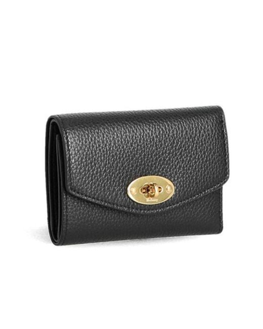 Mulberry Black Darley Folded Clasp Fastened Small Wallet