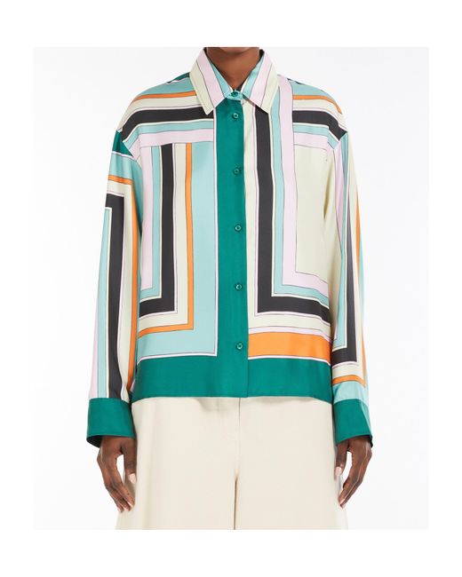 Weekend by Maxmara Green Formia Multicolored Shirt