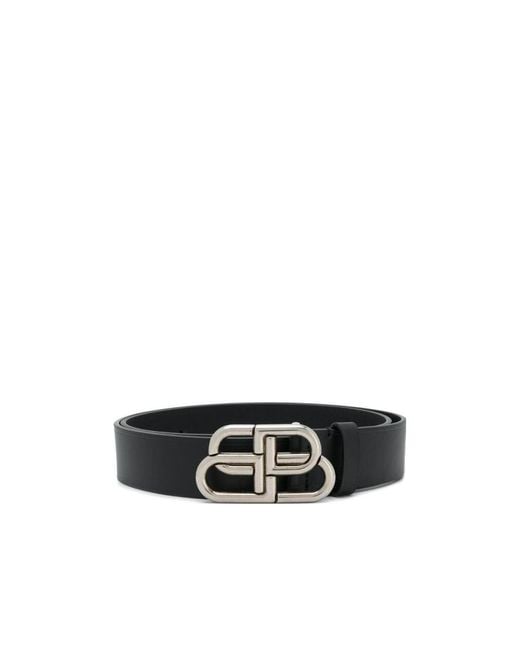 Balenciaga White Bb Buckle Belt for men