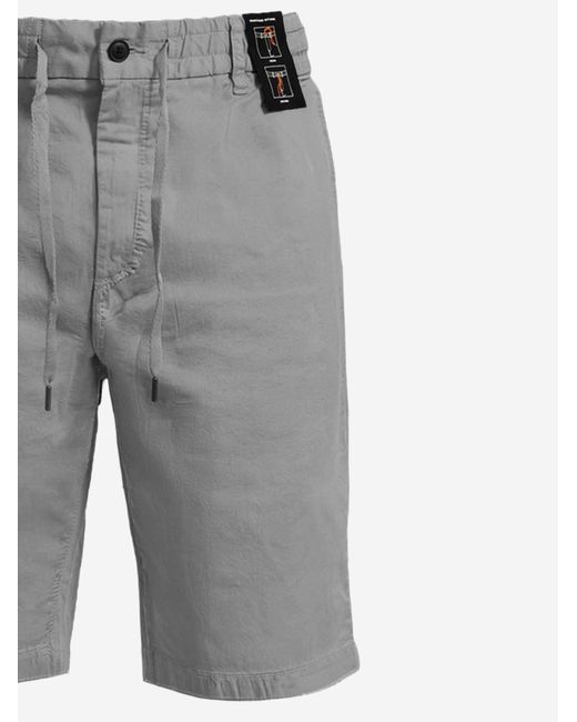 Boss Gray Relaxed Fit Drawstring Shorts for men
