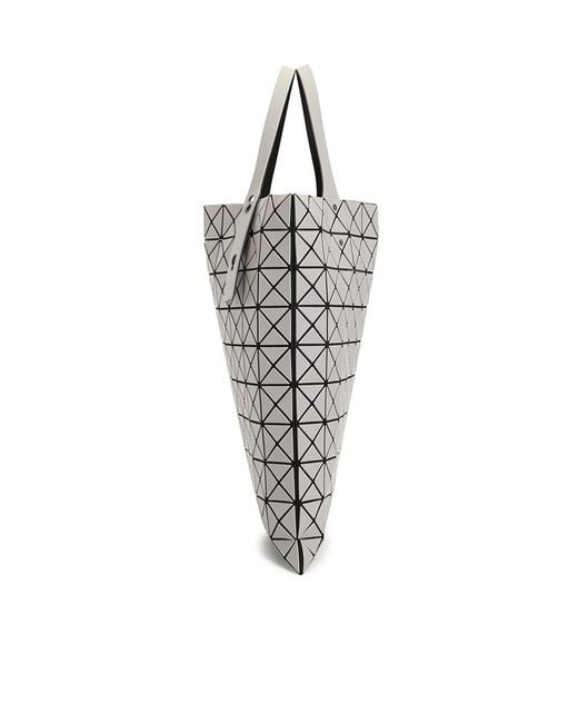 Issey Miyake White Prism Matt Geometric Pattern Handbag