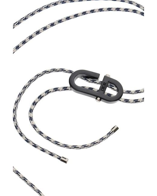 Dior White Cd Rope Belt for men