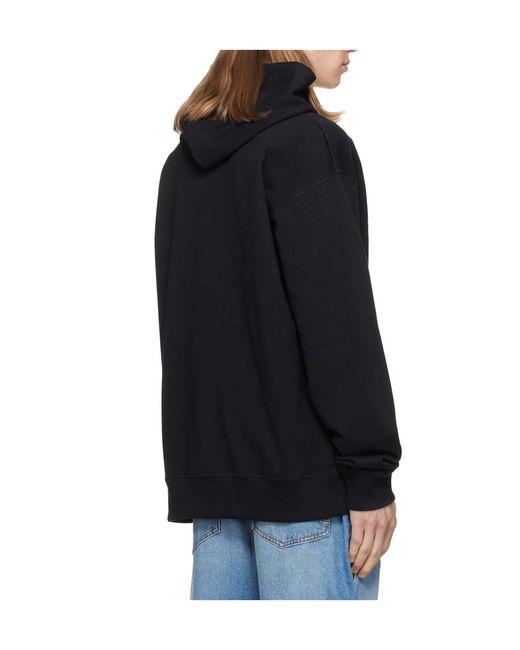 Balmain Black Long-Sleeve Hooded Sweatshirt for men