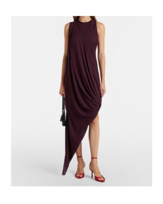 Victoria Beckham Purple Georgette Midi Dress