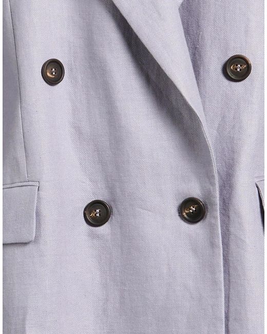 Brunello Cucinelli Purple Double-Breasted Blazer