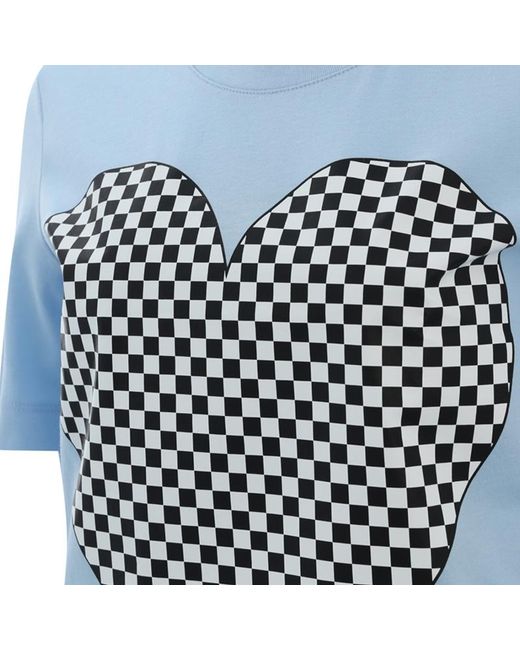Moschino Blue Heart-Shaped Logo T-Shirt