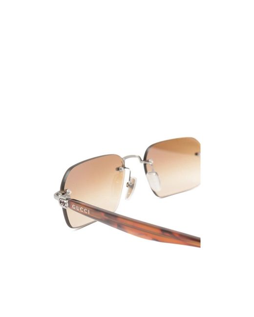 Gucci White Geometric Sunglasses