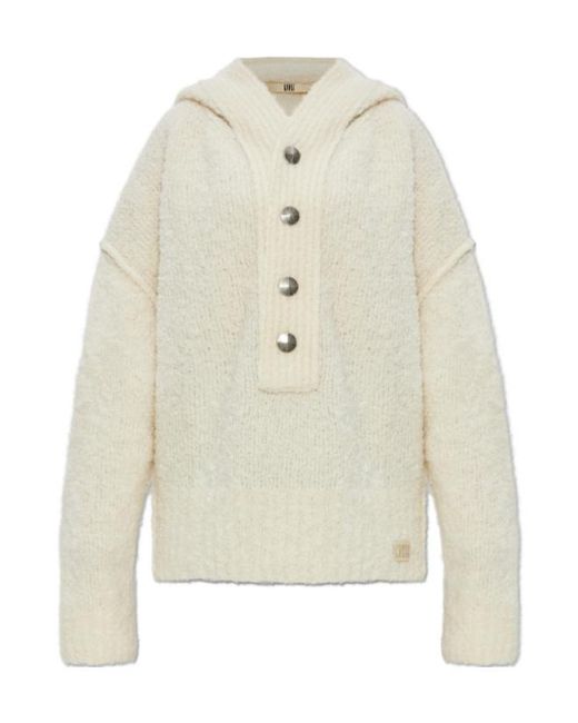 KNWLS White Mandi Buttoned Knitwear