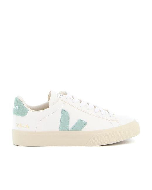 Veja White Strap-Up Casual Sneakers