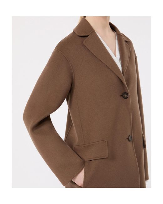 Max Mara Brown Wool Single-Breasted Blazer