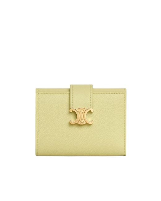 Céline Yellow Fine Strap Wallet Nino