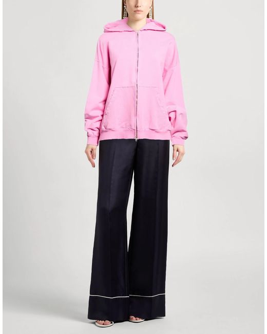 Balenciaga Pink Simple Printed Hoodie