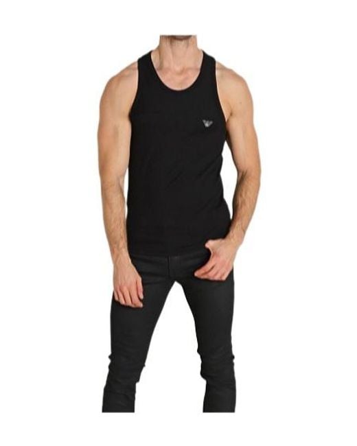 Emporio Armani Black Eagle Label Patch Vest for men