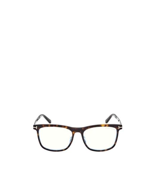 Tom Ford White Geometric Frame Plain Mirror for men