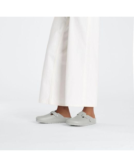 Birkenstock White Boston Slippers for men