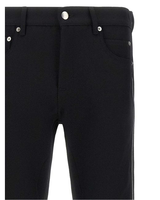 Rick Owens Black Vega Herringbone Wool Trousers for men