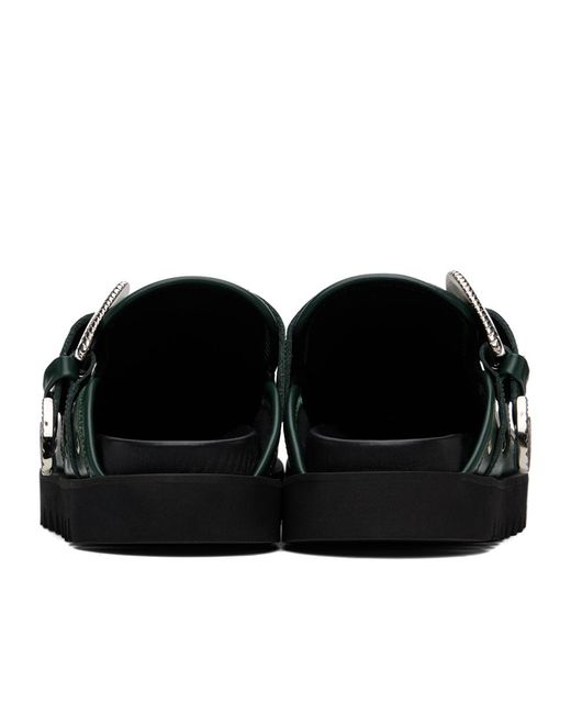 Toga Virilis Green Round Toe Flat Mules for men