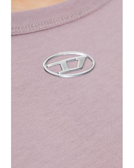 DIESEL Pink T-Normy-Od-S1 Crewneck T-Shirt
